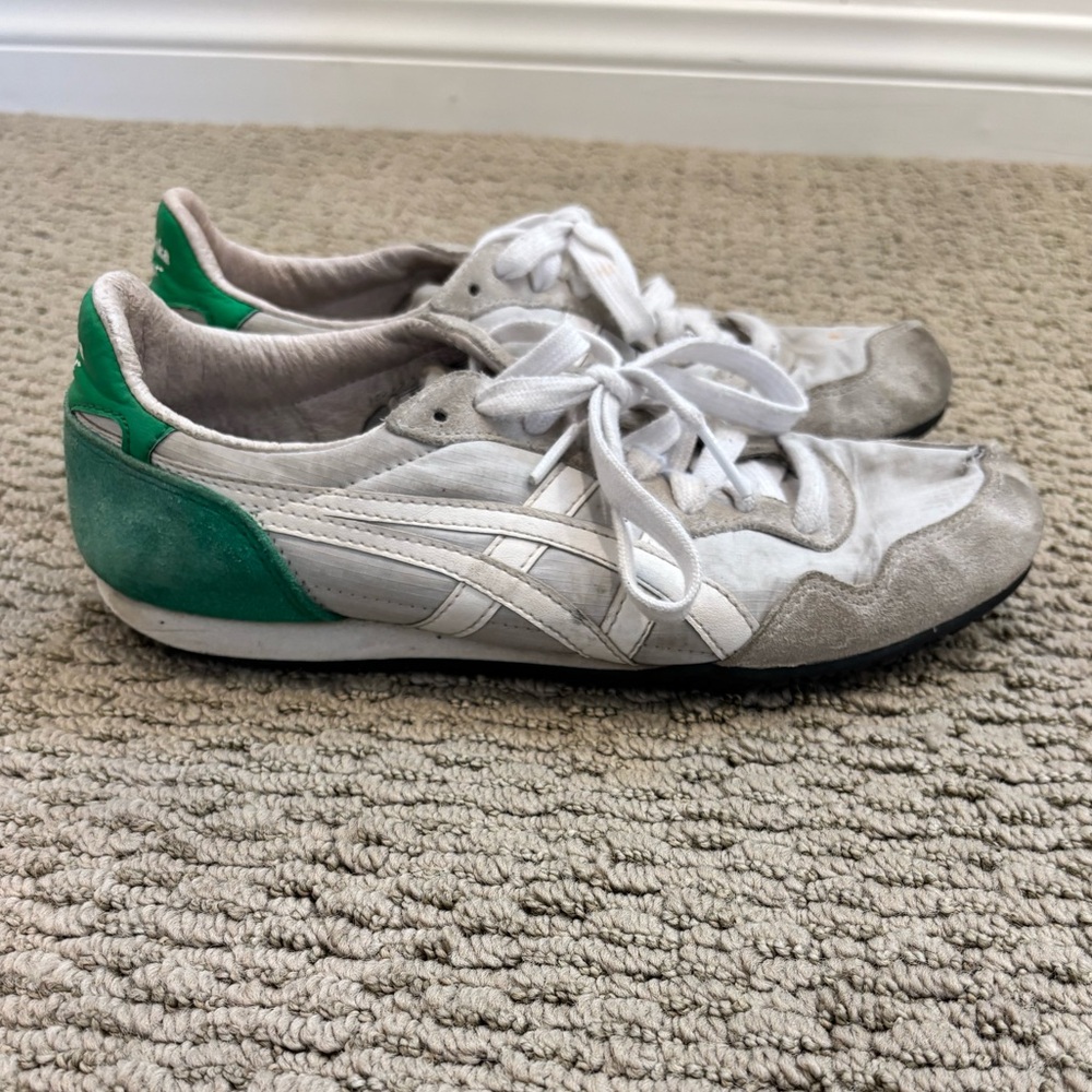 Onitsuka Tiger by Asics White and Green Sneakers - Picture 4 of 7